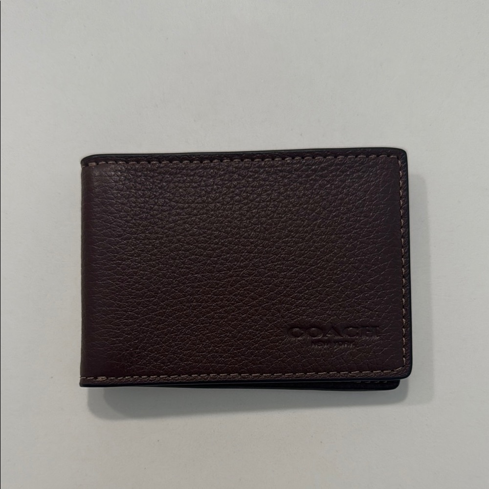 NEW Coach Brown Key & Card Holder Leather Accessory